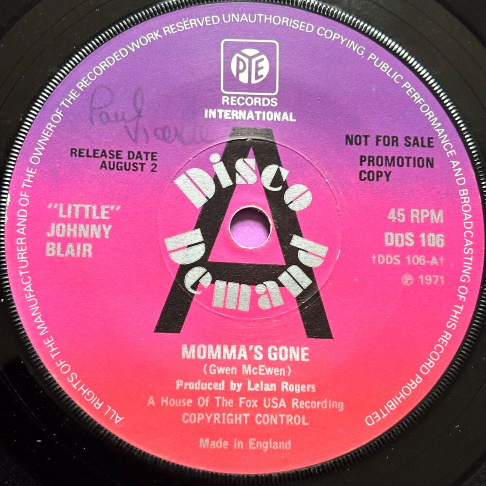 Little Johnny Blair-Momma's gone-UK Pye wol E+