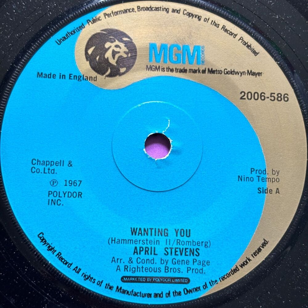April Stevens-Wanting you-UK MGM M-