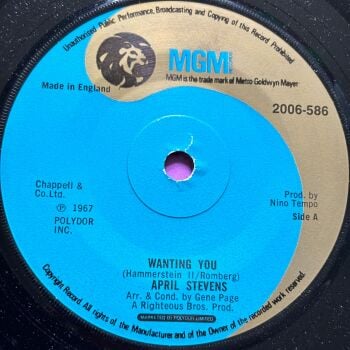 April Stevens-Wanting you-UK MGM M-