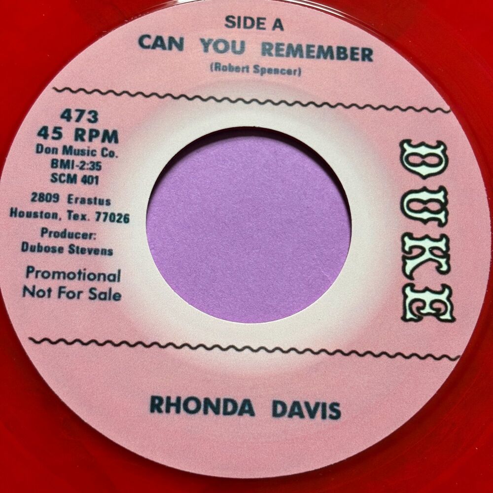 Rhonda Davis-Can you remember-Duke R E+