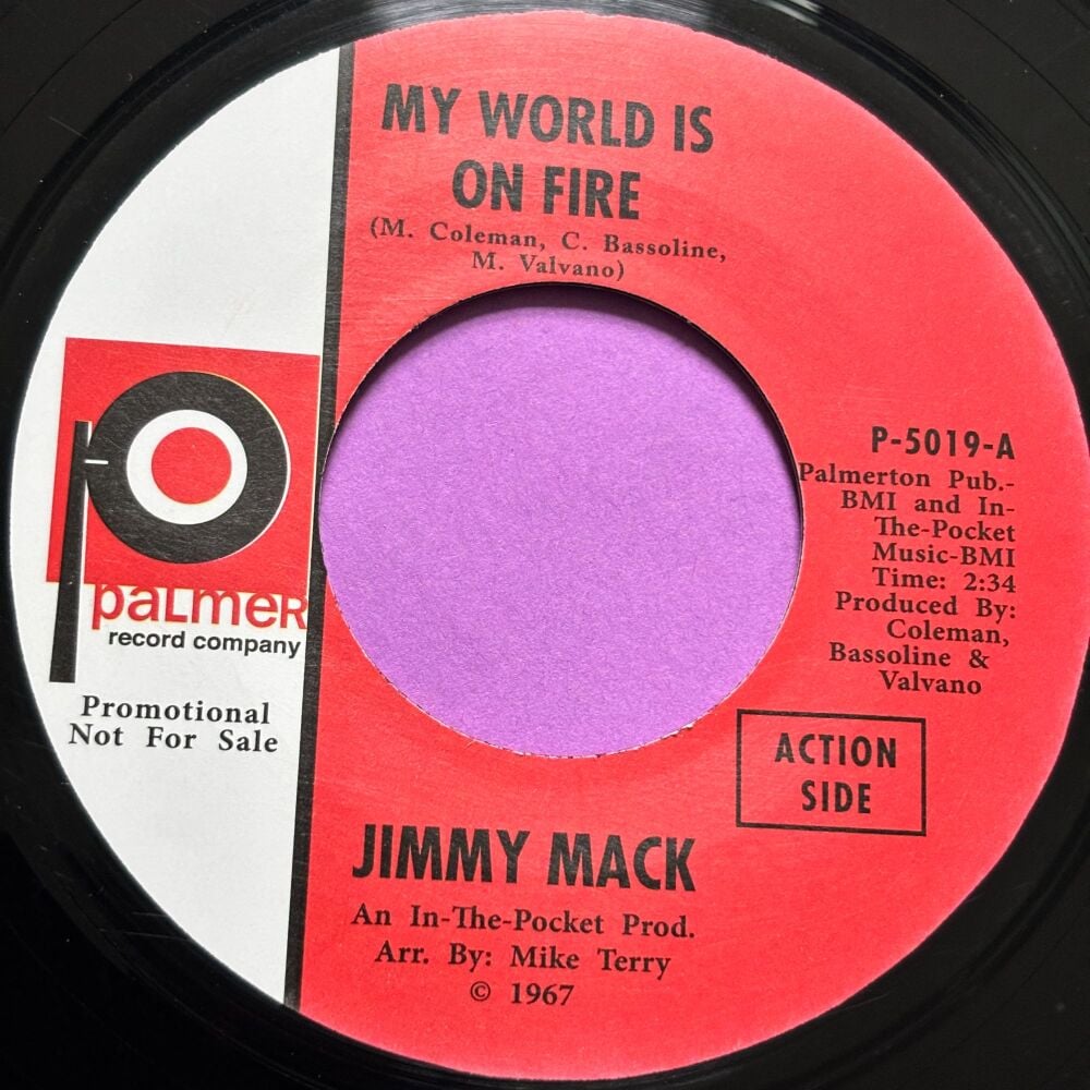Jimmy Mack-My world is on fire-Palmer R E+