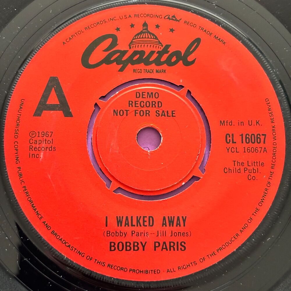 Bobby Paris-I walked away-UK Capitol E