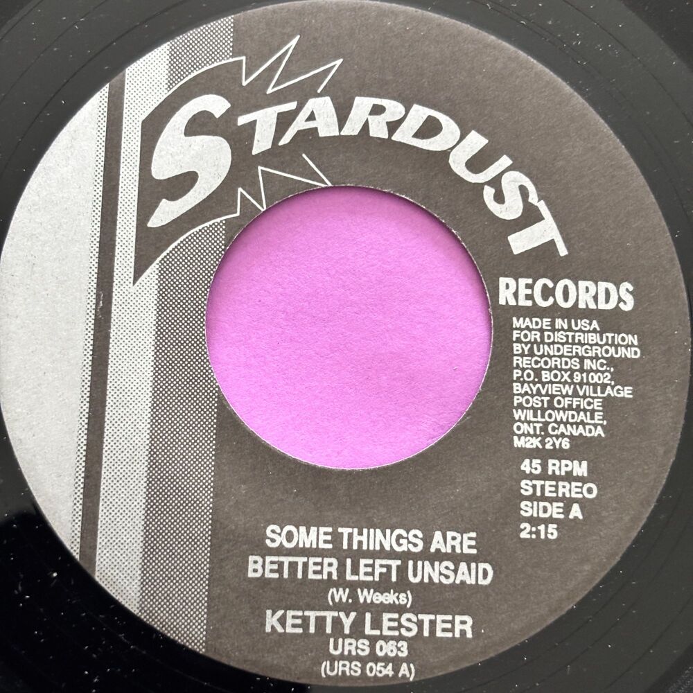 Ketty Lester-Some things are better left unsaid-Stardust R E+