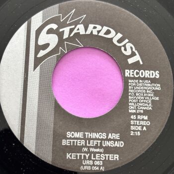Ketty Lester-Some things are better left unsaid-Stardust R E+