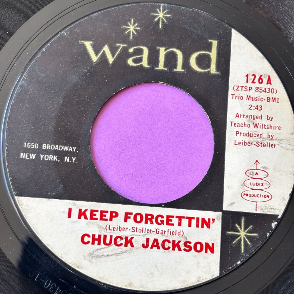 Chuck Jackson-I keep forgettin'- Who's gonna pick up the pieces-Wand vg+