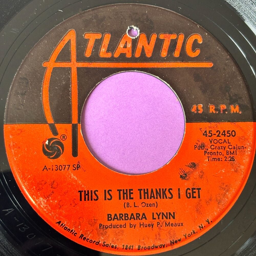 Barbara Lynn-This is the thanks I get-Atlantic wol E
