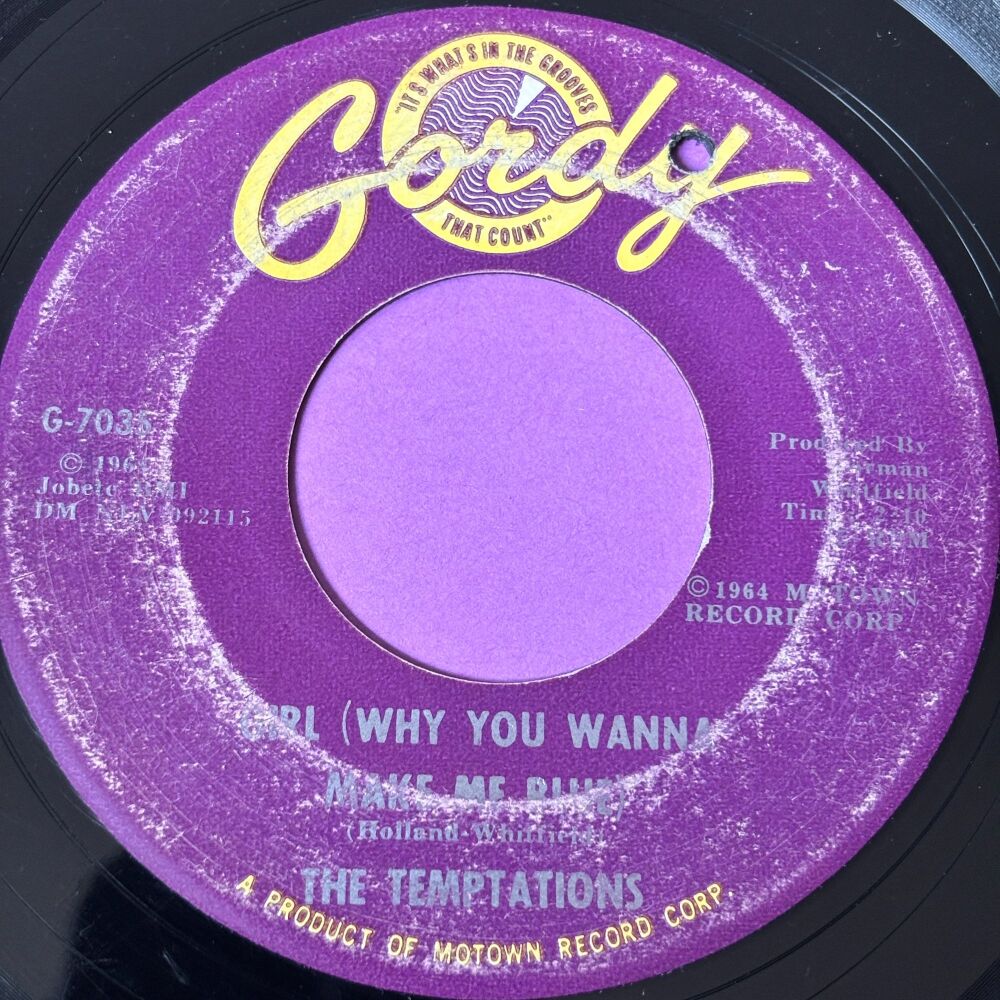 Temptations-Girl why you wanna make me blue-Gordy vg+