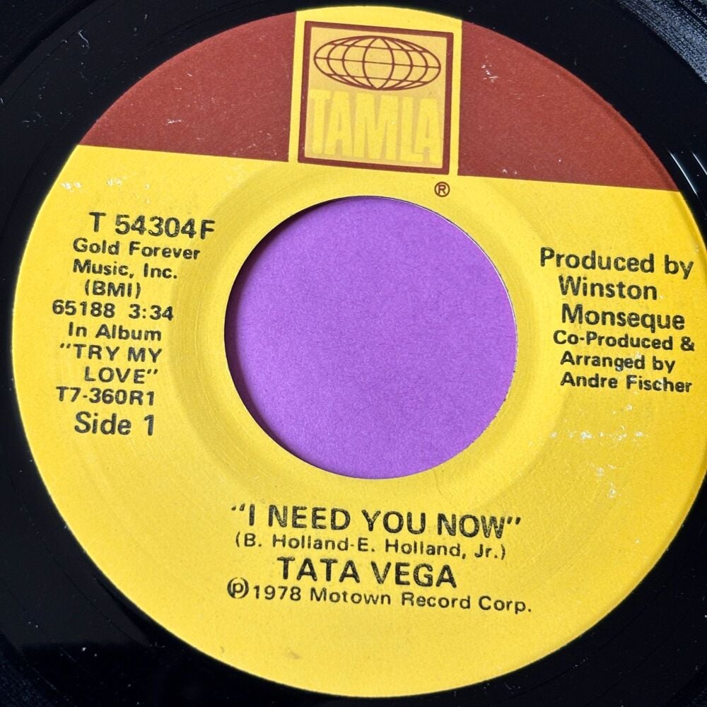 Tata Vega-I need you now-Tamla E+