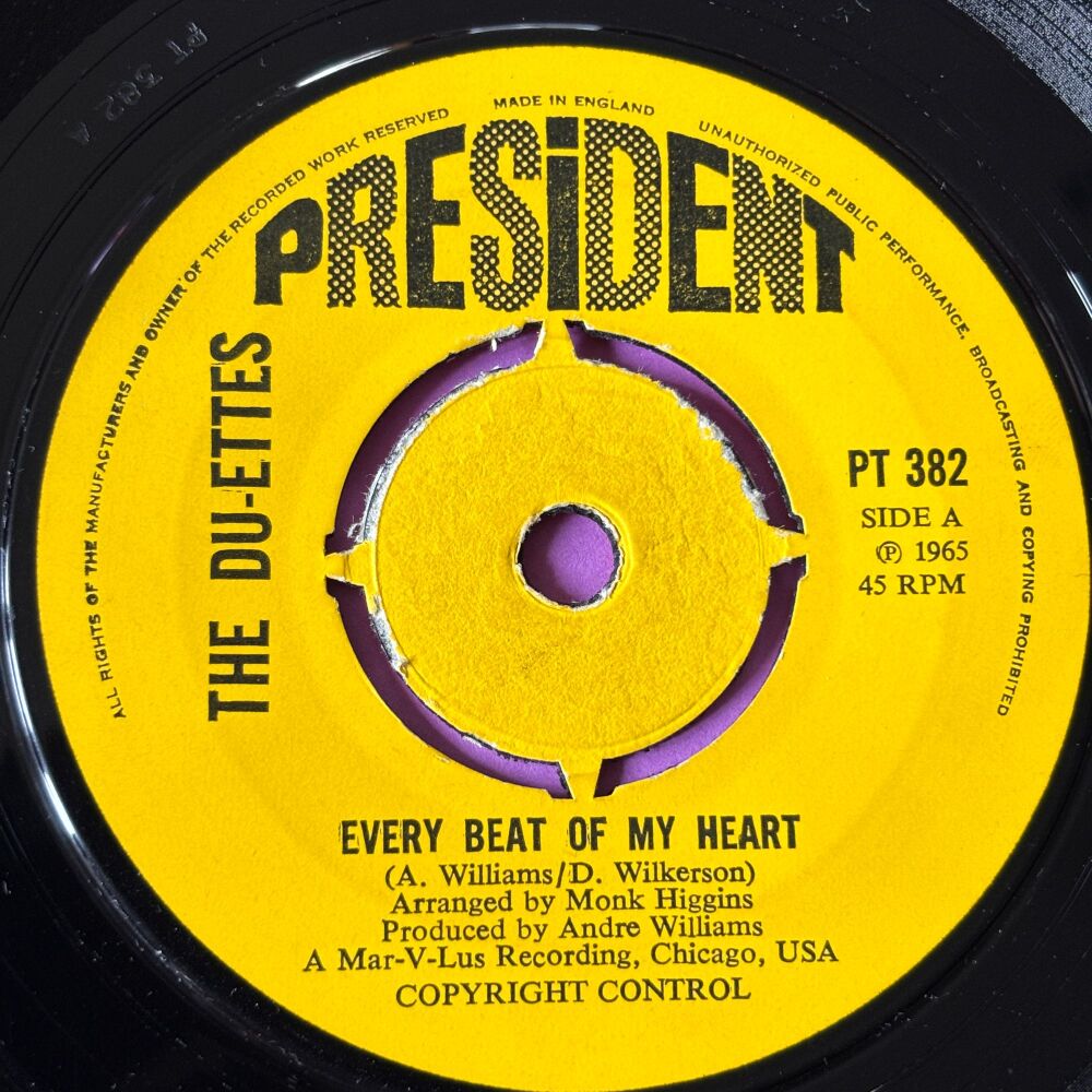Du-Ettes-Every beat of my heart-UK President E