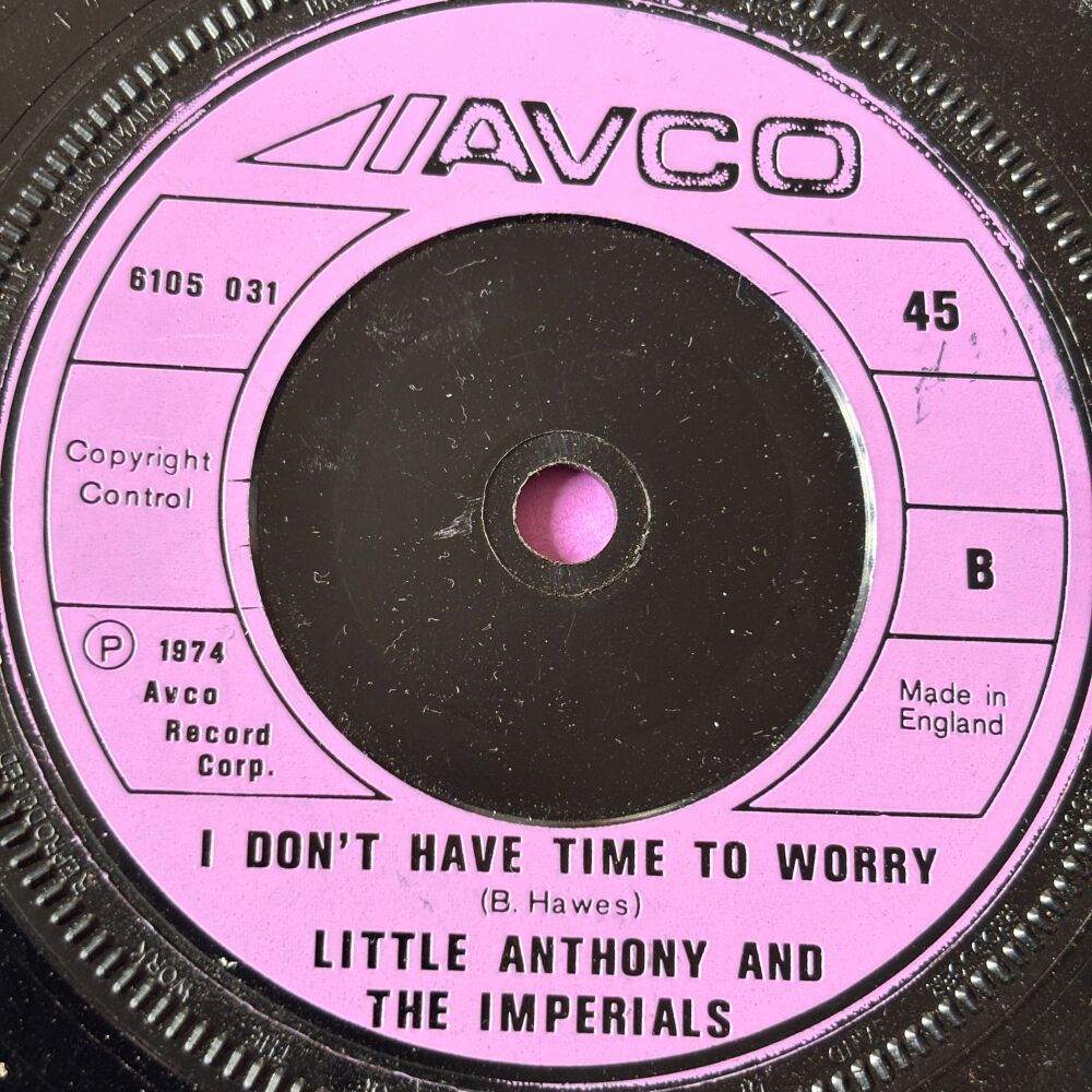 Little Anthony and the Imperials-I don't have time to worry-Avco E+