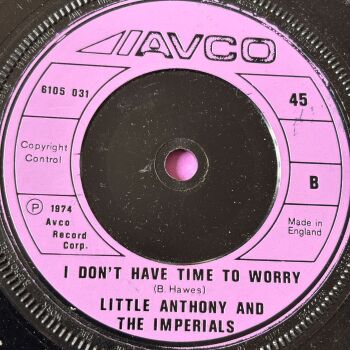 Little Anthony and the Imperials-I don't have time to worry-Avco E+