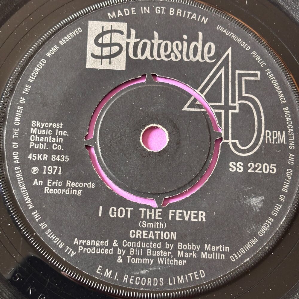 Creation-I got the fever-UK Stateside E+