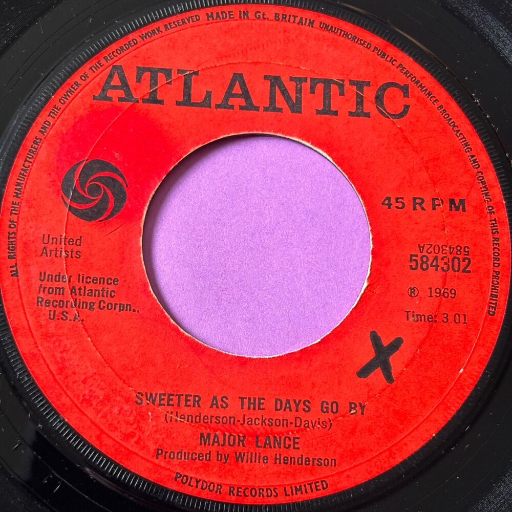 Major Lance-Sweeter as the days go by-UK Atlantic vg+