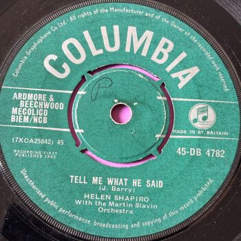 Helen Shapiro-Tell me what he said-UK Columbia vg+