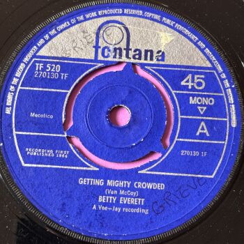 Betty Everett-Getting mighty crowded-UK Fontana vg+