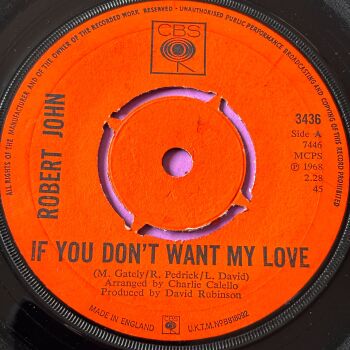 Robert John-If you don't want my love-UK CBS vg+