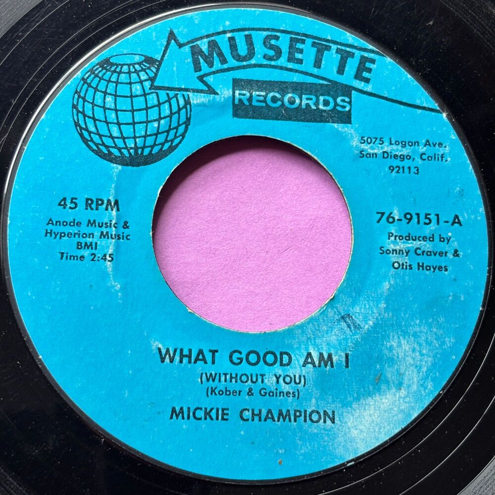 Mickie Champion-What good am I-Musette vg+