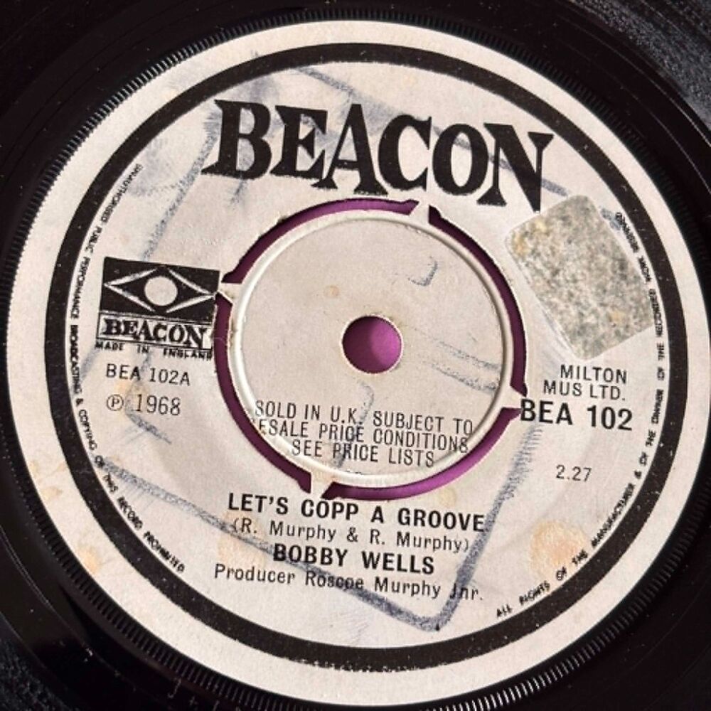 Bobby Wells-Let's cop a groove-UK Beacon stkr E+