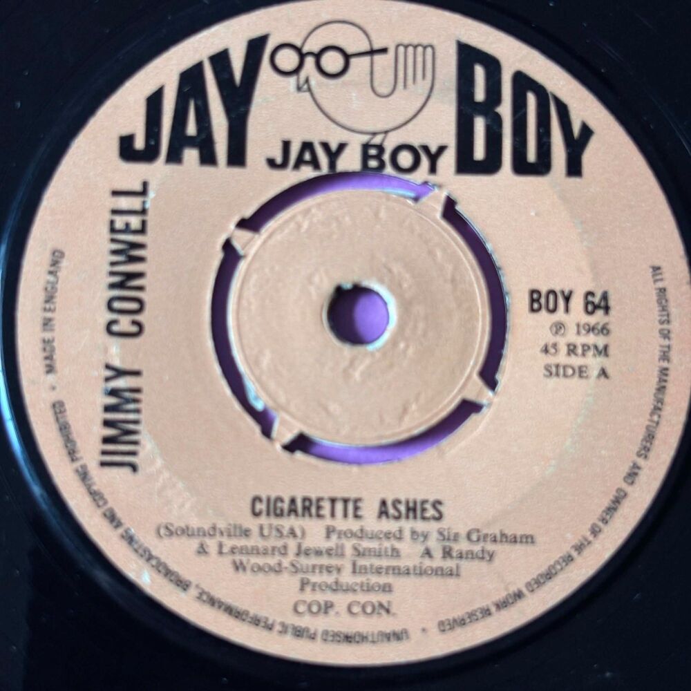 Jimmy Conwell-Cigarette ashes-UK Jay Boy vg+