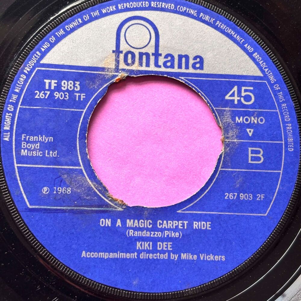 Kiki Dee-On a magic carpet ride-UK Fontana noc E+