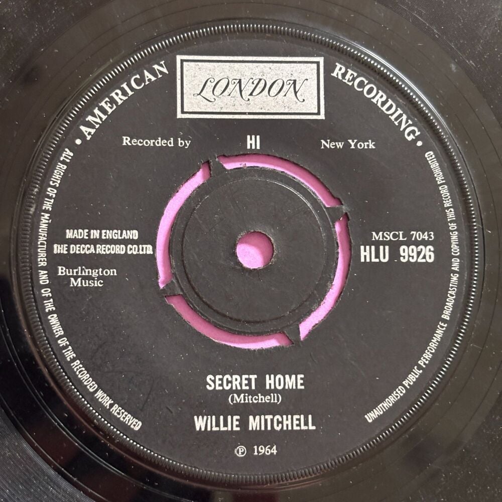 Willie Mitchell-Secret home-UK London vg+