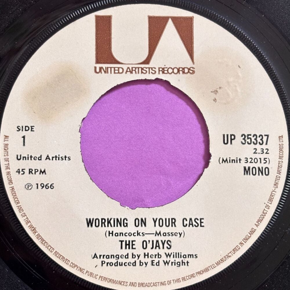 O'Jays-Working on your case/Hold on-UK UA noc E