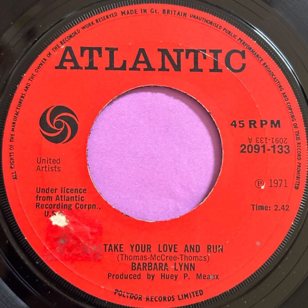 Barbara Lynn-Take your love and run-UK Atlantic LT E