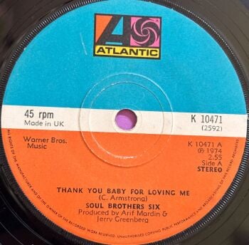 Soul Brother Six-Thank you baby for loving me-UK Atlantic E