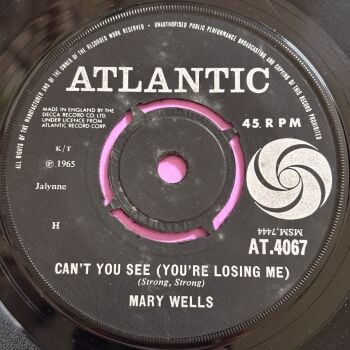Mary Wells-Dear lover/ Can't you see-UK Atlantic vg+