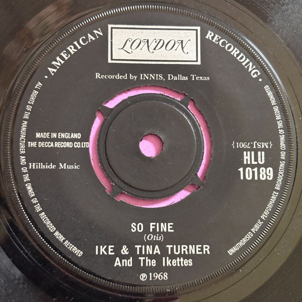 Ike and Tina Turner-So fine-UK London vg+