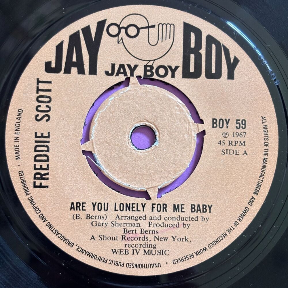 Freddie Scott-Are you lonely for me baby-UK Jay Boy E+