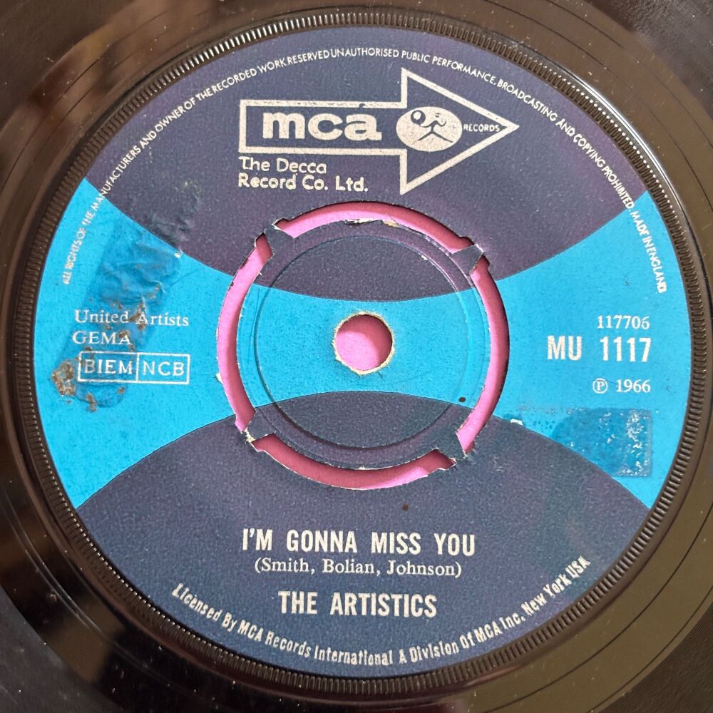 Artistics-I'm gonna miss you-UK MCA E