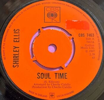 Shirley Ellis-Soul time-UK CBS stkr vg+