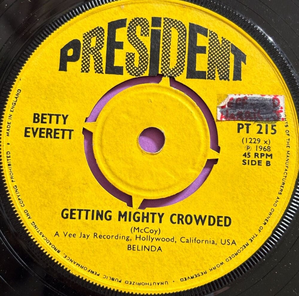 Betty Everett-Getting mighty crowded-UK President stkr E+