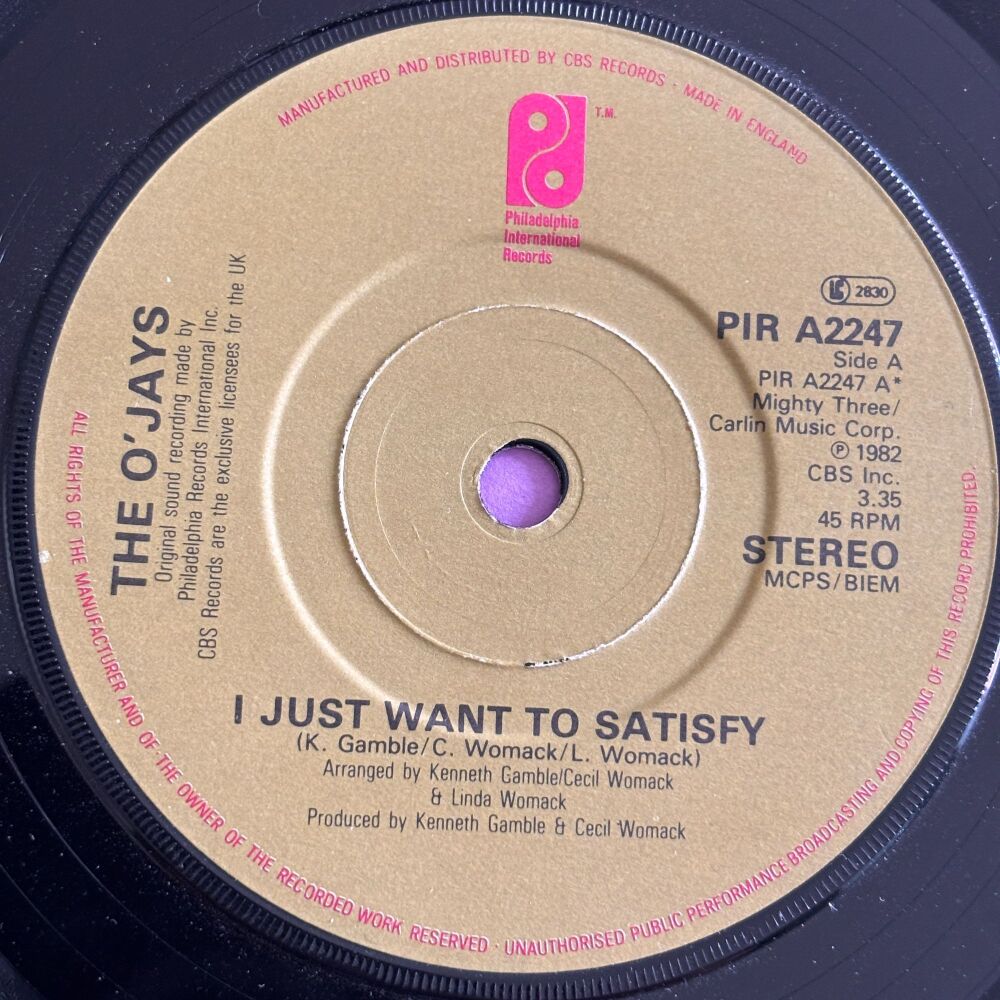 O'Jays-I just want to satisfy-UK PIR E+