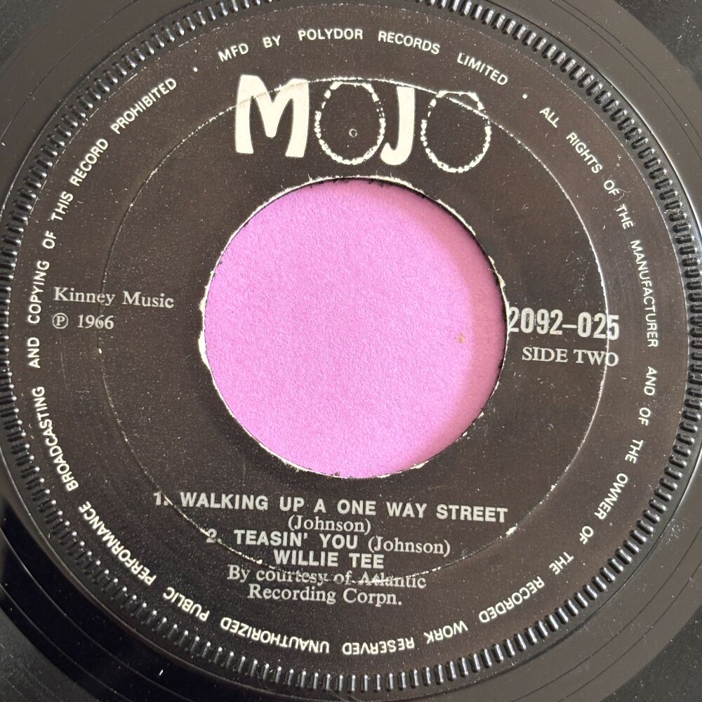 Willie Tee-Walking up a one way street-Mojo vg+