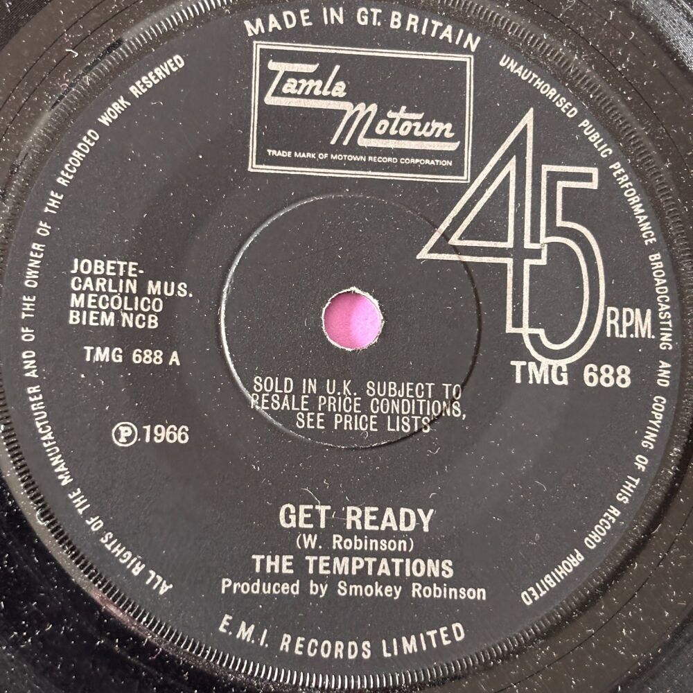 Temptations-Get ready/ My girl-TMG 688 E+