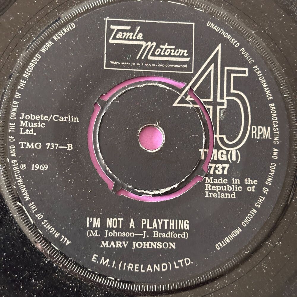 Marv Johnson-So glad you chose me/ I'm not a plaything-TMG 737 Irish E+