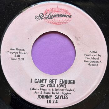Johnny Sayles-I can't get enough-St Lawrence R E+
