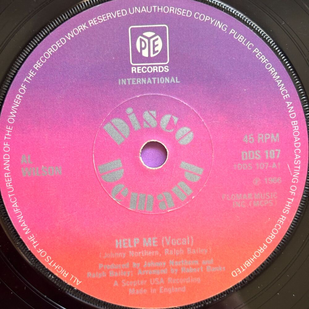 Al Wilson-Help me-UK Pye R E