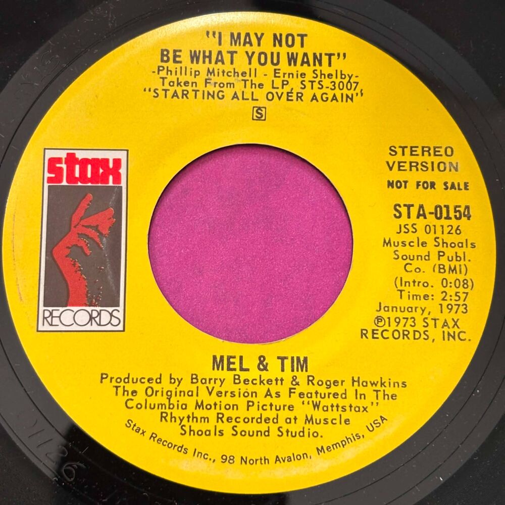 Mel & Tim-I may not be what you want-Stax Demo M-