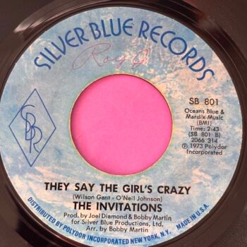 Invitations-They say the girl's crazy-Silver Blue wol E