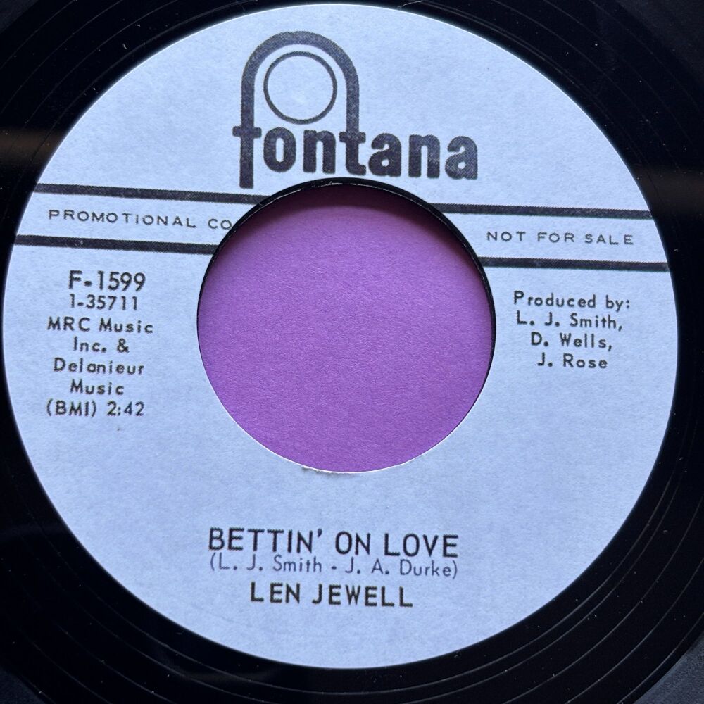 Len Jewell-Bettin' on love-Fontana WD R E+