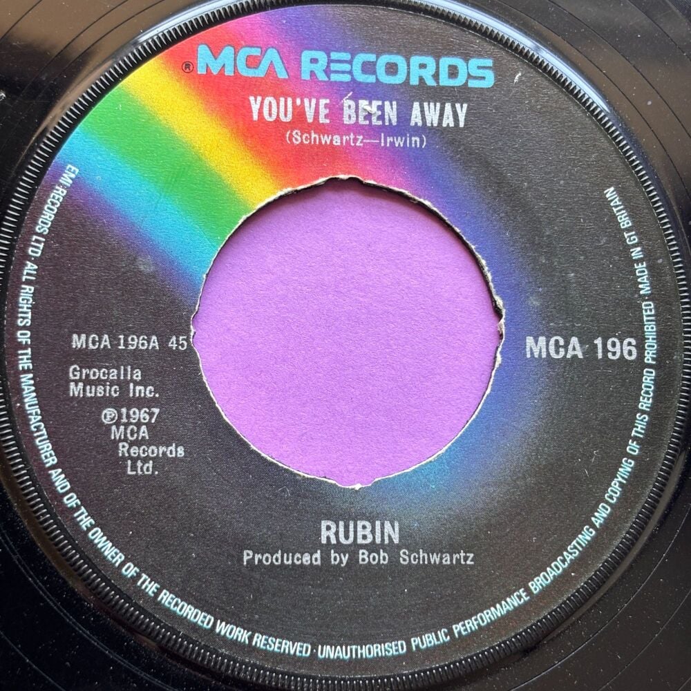Rubin-You've been away-MCA nor R vg+