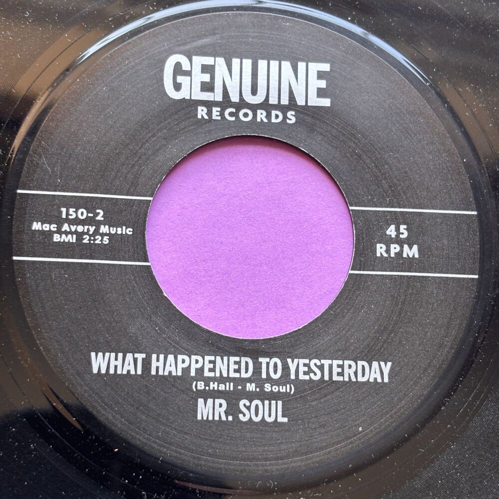 Mr. Soul-What happened to yesterday-Genuine E+