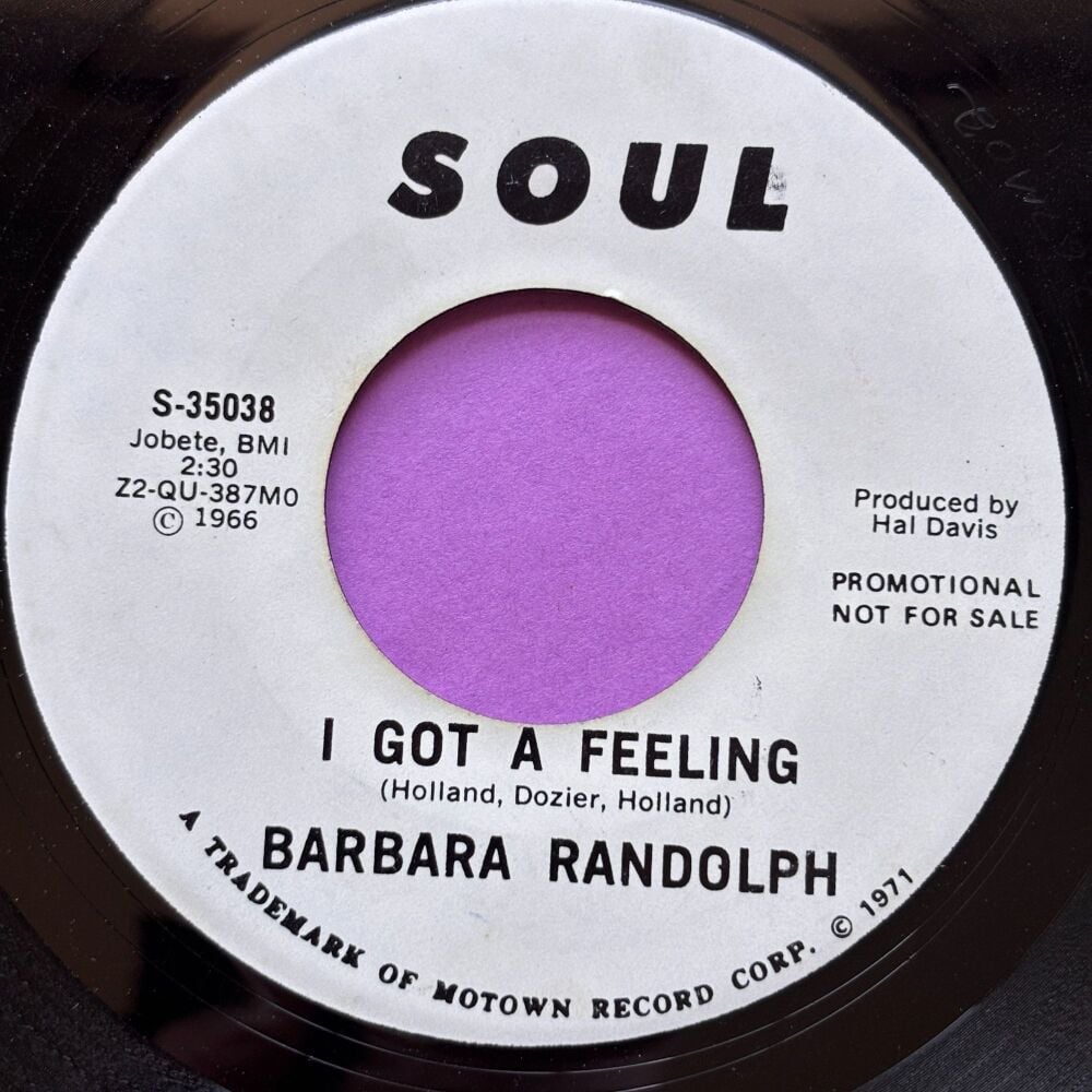 Barbara Randolph-I got a feeling-Soul R E