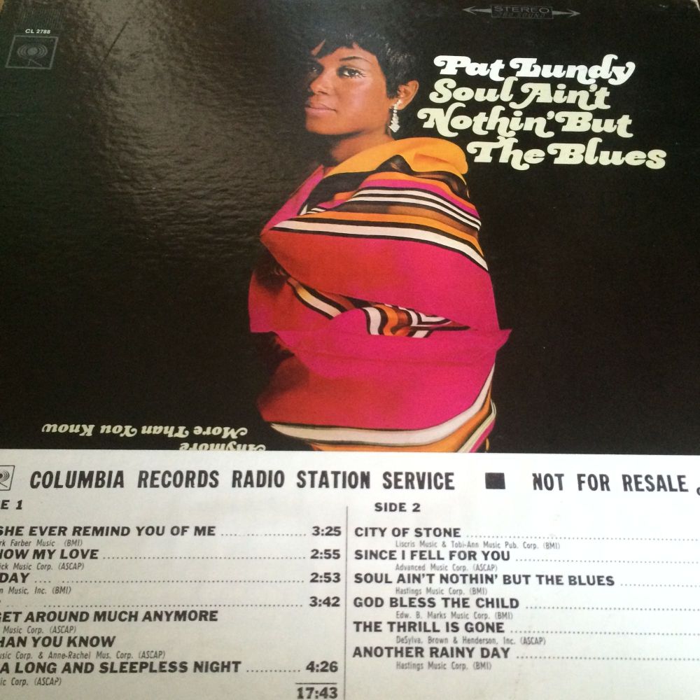 Pat Lundy-Soul ain`t nothin` but the blues-Columbia LP E+