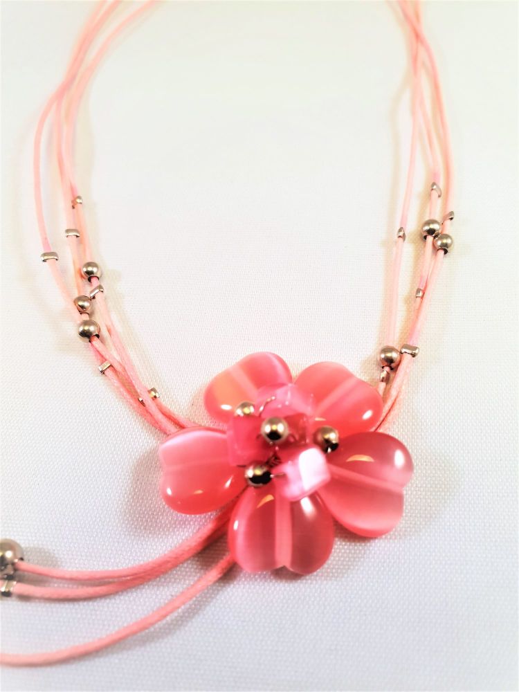 MIA PINK FLOWER: NECKLACE