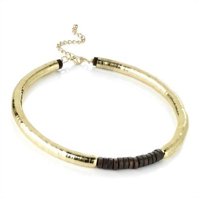 Danii: Gold Snake Necklace.