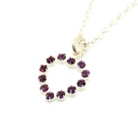 Purple Swarovski Heart Necklace